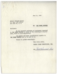 Lot of Two Moe Howard Signed Agreements on Behalf of The Three Stooges to Coral Records & the Albert Rickard Agency, Both Dated June 1959 -- 2pp. Measure 8.5'' x 11'' -- Very Good
